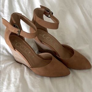 Women’s Wedge Heeled Ankle Strap Pumps